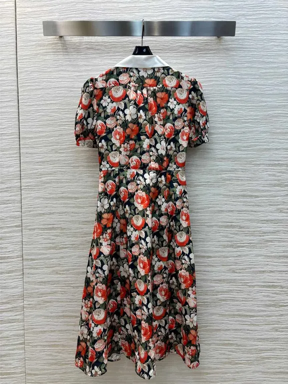 Miumiu Lapel Floral Dress